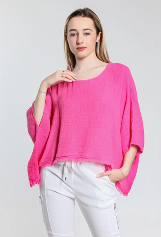 Archer Loose Gauze Top - dolly mama boutique