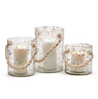 Hurricane Vase with Rope Handle - dolly mama boutique