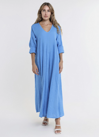 Jo 3/4-Sleeve Linen Dress - dolly mama boutique