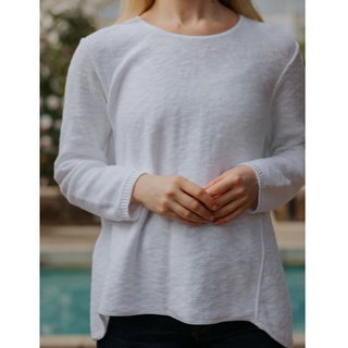 Seamed Slub Sweater