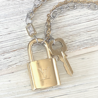 Louis Vuitton Upcycled Lock Necklace - dolly mama boutique