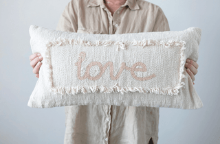"Love" Lumbar Pillow - dolly mama boutique