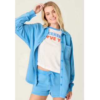 Button-Up Knit Shacket - dolly mama boutique