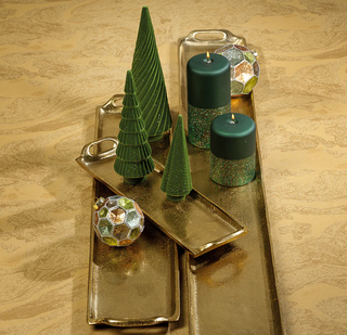 Gold Rectangular Aluminum Tray