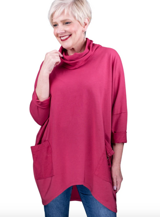 Tunic Raven Cowl NK BLS140 - dolly mama boutique