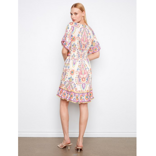 Flutter-Sleeve Print Dress - dolly mama boutique