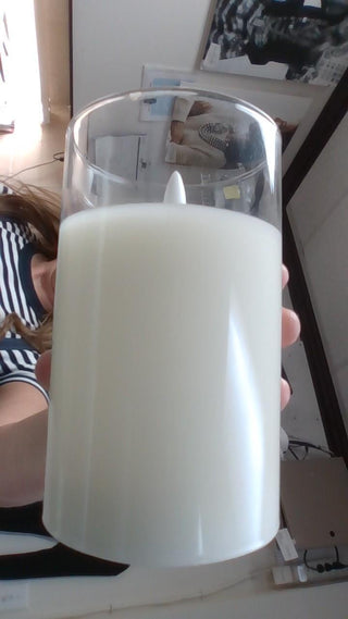 3x5 Flame Glass Candle