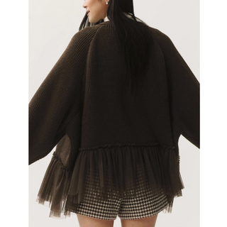 Tulle Ruffle Cardigan