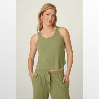 Ribbed Scoop-Neck Tank