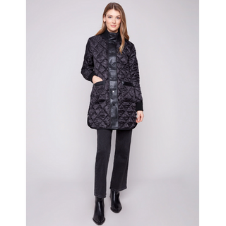 Reversible Solid & Jacquard Quilted Puffer