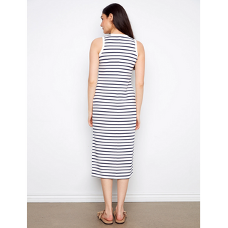 Scuba Striped Maxi Dress - dolly mama boutique