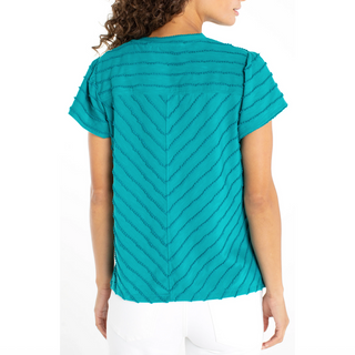 V-Neck Ruffle Hem Top