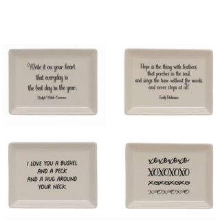 Stoneware Quotes Plate - dolly mama boutique