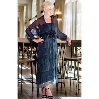 Elisa Long Silk Ruffle Skirt - dolly mama boutique