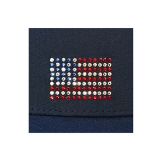 Kourtney Trucker Hat with Crystal USA Flag - dolly mama boutique