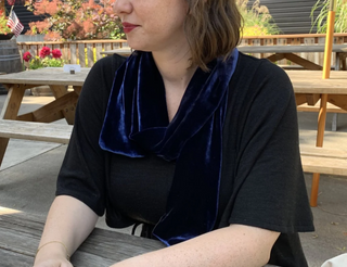 Velvet Oblong Scarf - dolly mama boutique