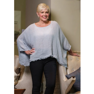 Archer Loose Gauze Top - dolly mama boutique