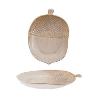 Stoneware Acorn Platter