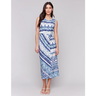 Sleeveless Dress with Faux Knot Detail - dolly mama boutique