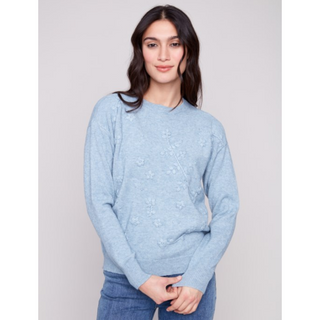 Crewneck Tonal Sweater - dolly mama boutique