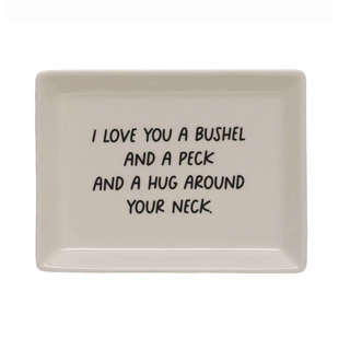 Stoneware Quotes Plate - dolly mama boutique