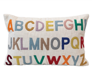 Alaphabet Lumbar Pillow - dolly mama boutique