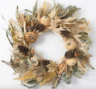 Pumpkin Husk Wreath PKHWR - dolly mama boutique