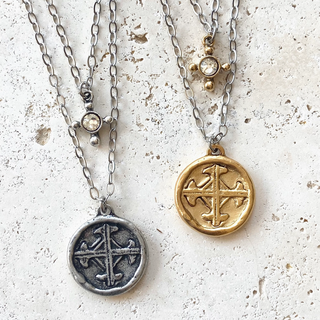 Serenity Cross Double Necklace