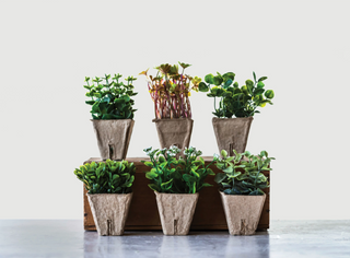 Faux Plant in Paper Pot DF0868A - dolly mama boutique