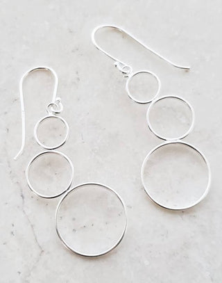 Silver Bubble Cluster Earrings