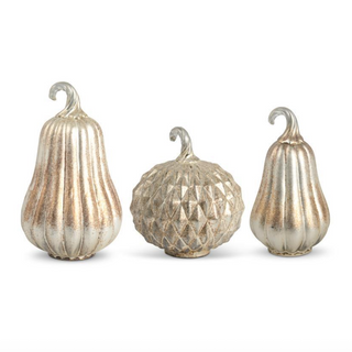 Gold Mercury Glass Gourds