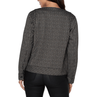 Collarless Zip Jacket - dolly mama boutique