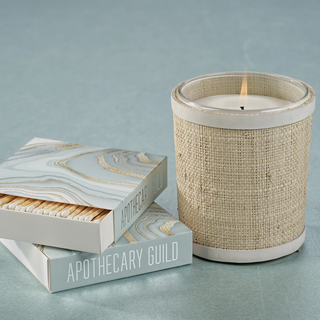 Sea Salt & Coastal Mist Raffia Candle - dolly mama boutique