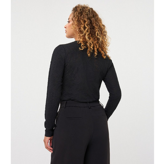 Botanical Textured Crewneck Top