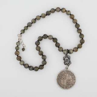 Spanish Coin & Labradorite Necklace - dolly mama boutique