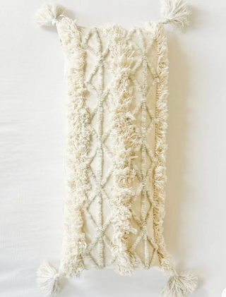 Oyster Sea Diamond Tufted Lumbar Pillow 14x32