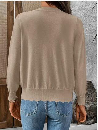 Scalloped Cardigan - dolly mama boutique