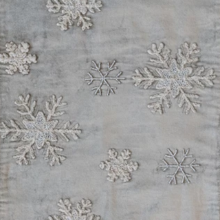 Cotton Velvet Beaded Snowflake Runner - dolly mama boutique