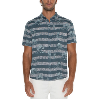 Mens Short-Sleeve Button-Up Shirt - dolly mama boutique