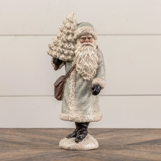 Santa with Silver Tree