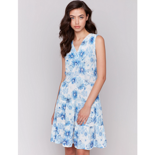 Tiered V-Neck Printed Dress - dolly mama boutique