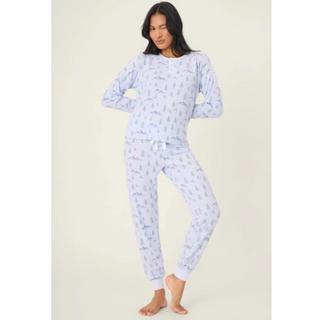 Waffle Knit Ski Jammie Set
