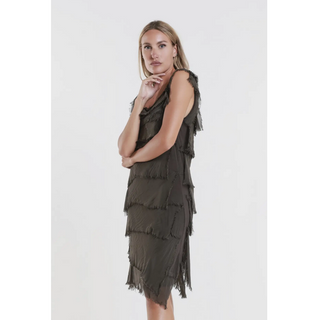 Mariana Sleeveless Ruffle Dress - dolly mama boutique