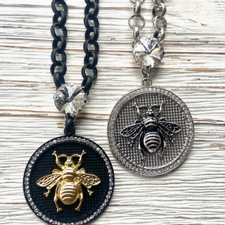 Bee Coin Statement Necklace