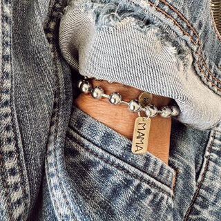 Hand-Stamped Mama Tag Bracelet - view 2