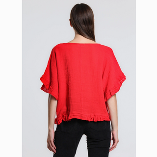 Kinslee Ruffle Top - dolly mama boutique