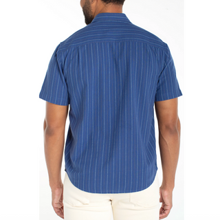 Stripe Short Sleeve Cotton Button Shirt - dolly mama boutique