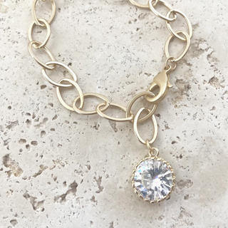 Matte Gold Crystal Bracelet