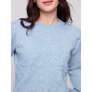 Crewneck Tonal Sweater - dolly mama boutique
