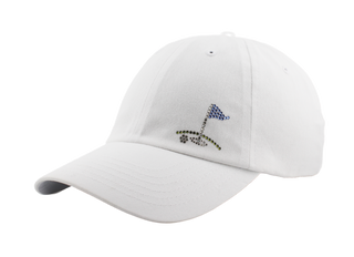 Rachel Cap with Crystal Golf Green Flag - dolly mama boutique